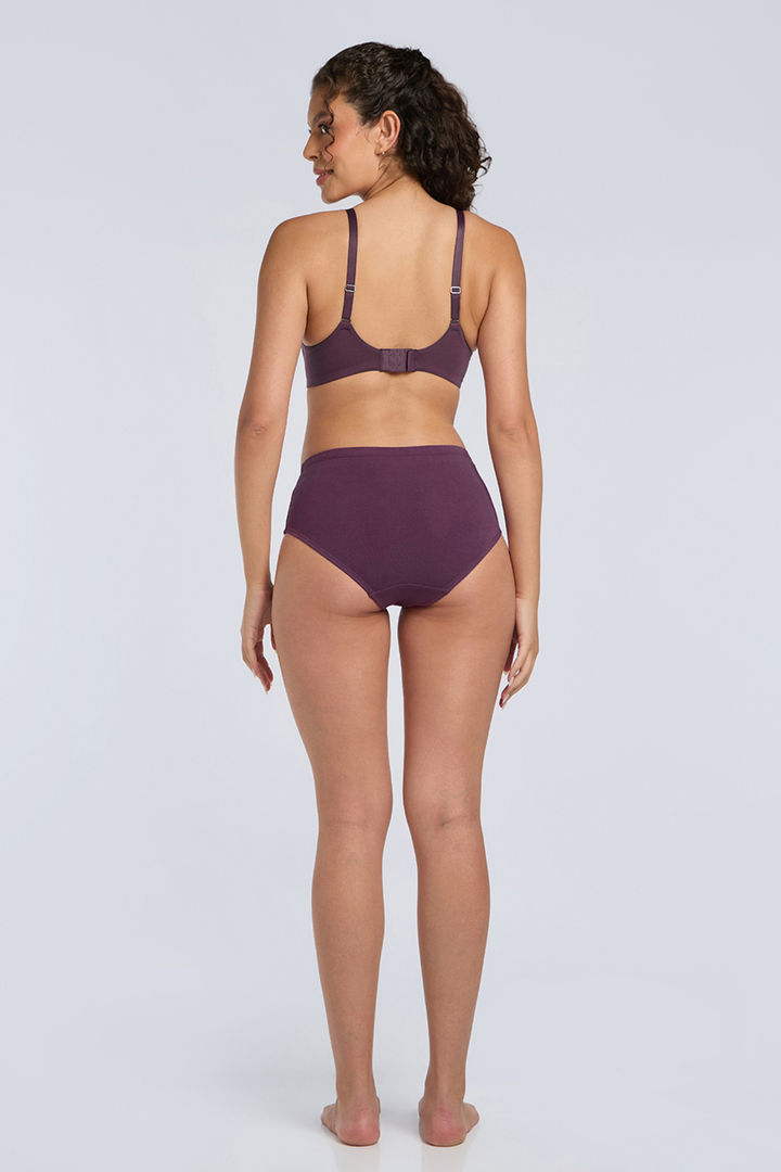 Amante Padded Non Wired Effortless Support Bra - Prune Purple — image 5